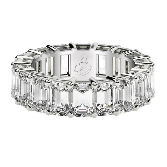 Emerald Cut Lab Grown Diamond Eternity Ring in 14k White Gold (8 cttw FG/VS2) — photo 2 of 10