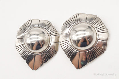 Vintage Native American Sterling Silver Earrings – Estate Jewelry