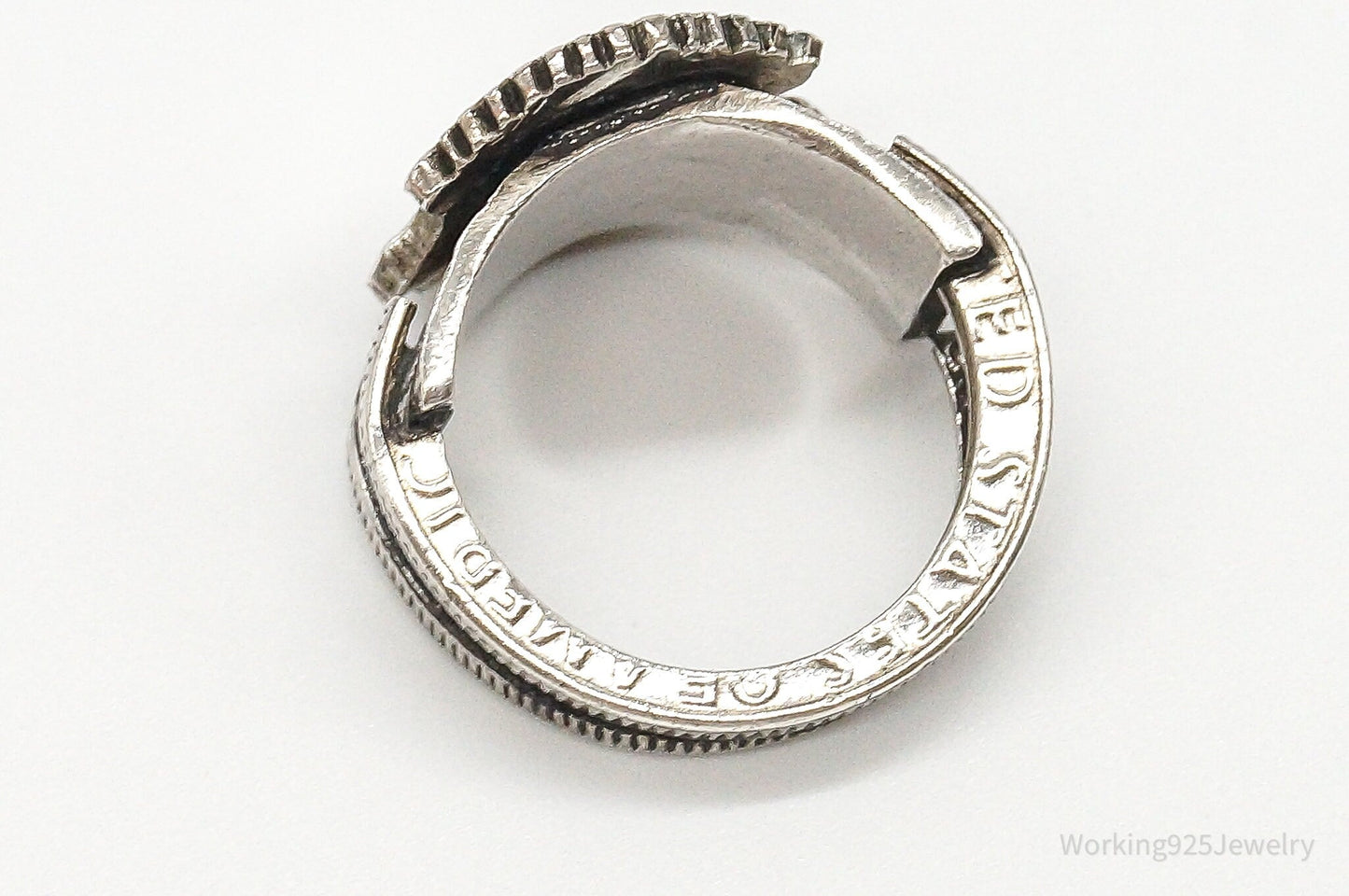 Vintage US Eagle Coin Ring – Size 9 – Silver Estate Jewelry
