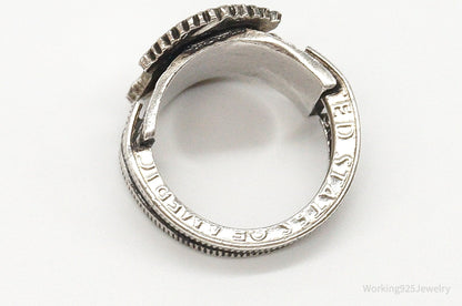 Vintage US Eagle Coin Ring – Size 9 – Silver Estate Jewelry