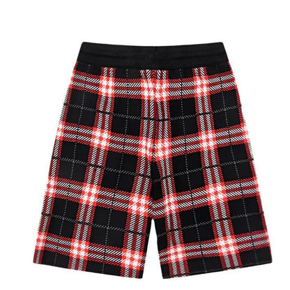 Burberry Men's Striped Cotton Knit Basketball Shorts 'Black/Red'