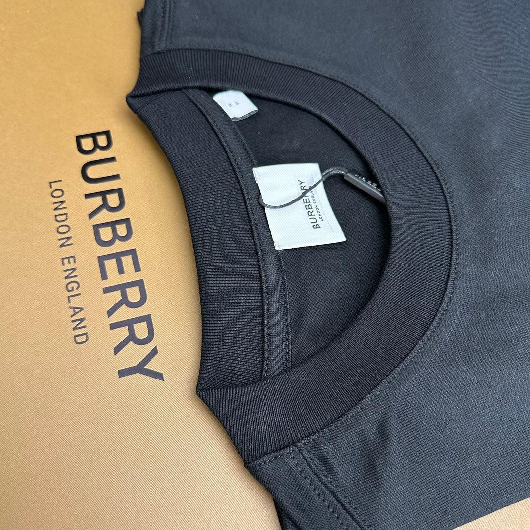 Burberry T-Shirt Without Collar 'Black & Beige' – Luxury Casual Wear