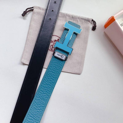 Hermes Men Blue Buckle Belt 'Blue'