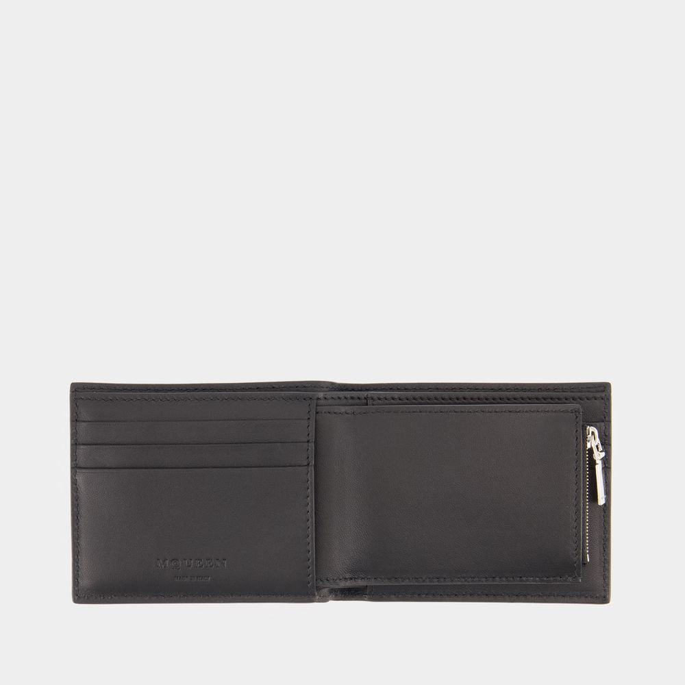 ALEXANDER MCQUEEN Men's 2-in-1 Mini Leather Wallet