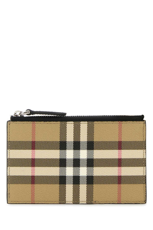 BURBERRY Mini Printed Canvas Card Holder for Men