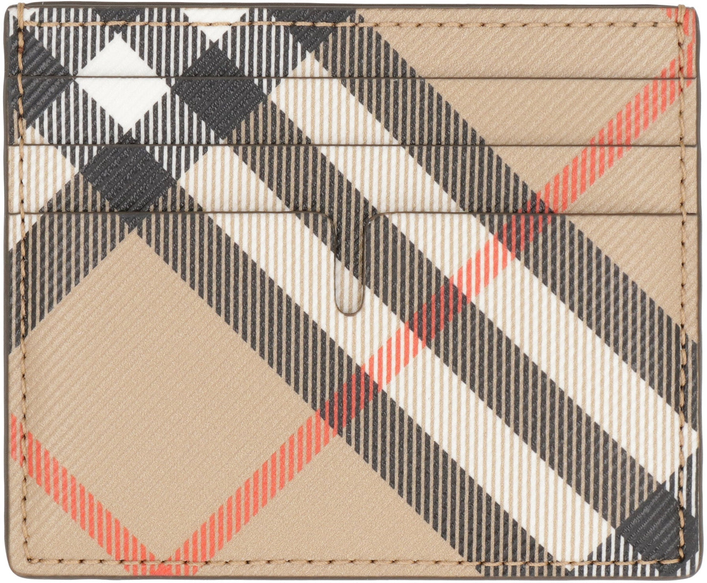 BURBERRY Checkered Design Mini Card Holder