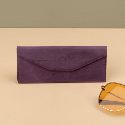 Luxury Leather Sunglasses Case - Purple - Louisville