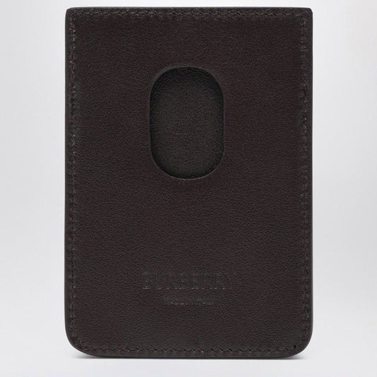 BURBERRY Mini Magnetic Card Holder with Check Pattern