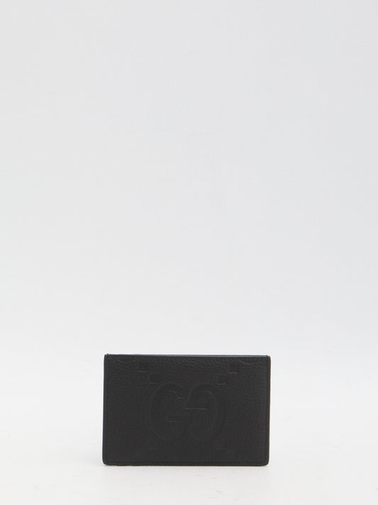 GUCCI Maxi GG Leather Card Holder - 12x8cm