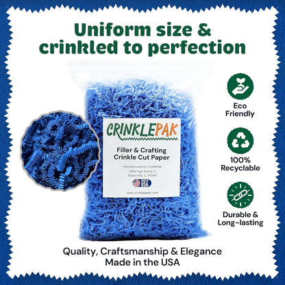 40 LB Blue Crinkle Paper