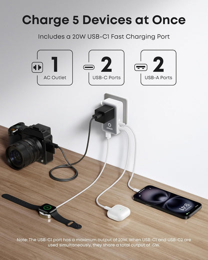 Anker Nano Travel Adapter (5-in-1, 20W, 1-Pack) — photo 3 of 10