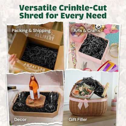 40 LB Black Crinkle Paper