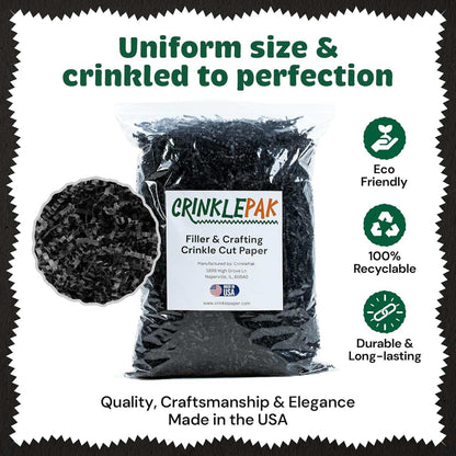 40 LB Black Crinkle Paper
