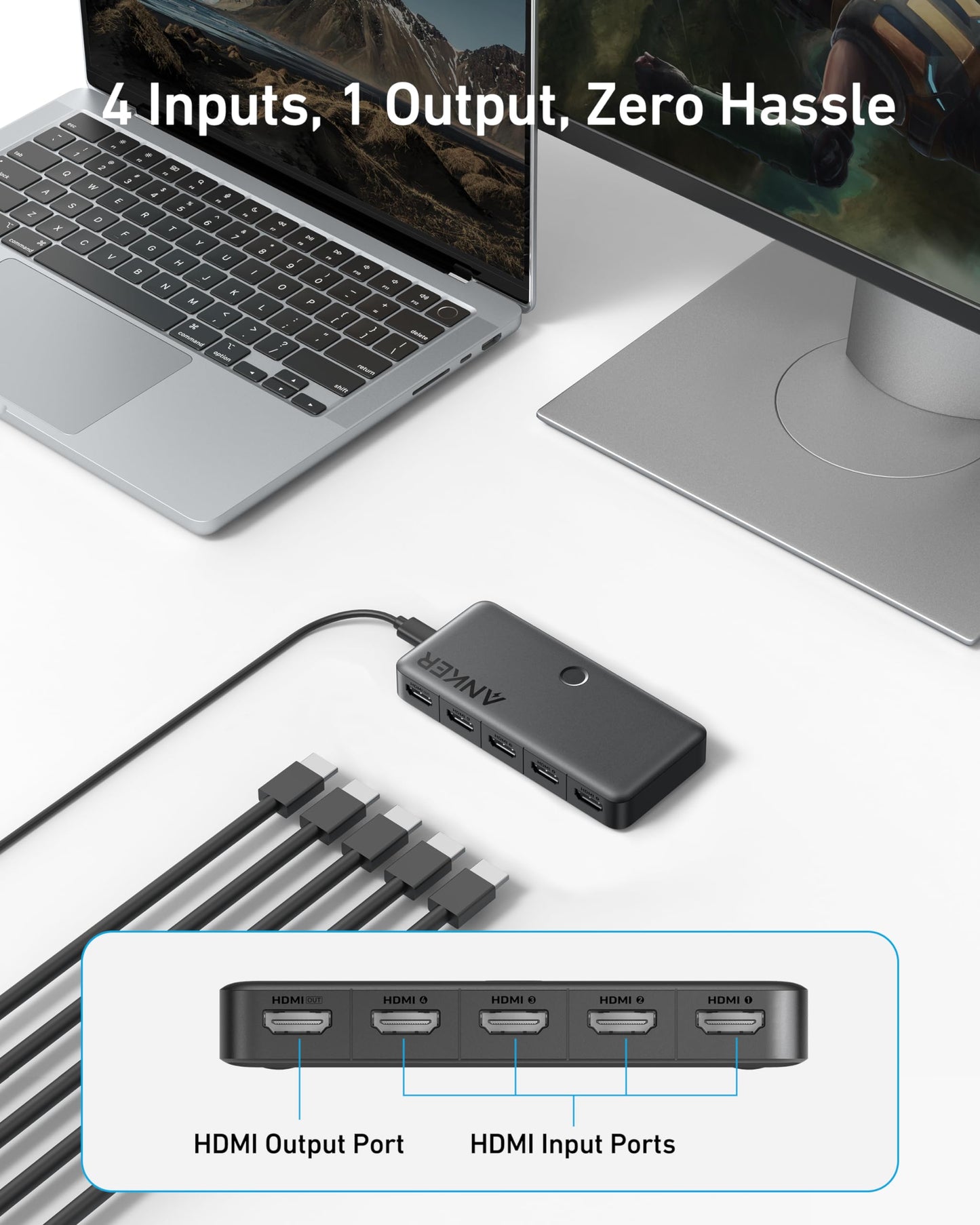 Anker HDMI Switch (4 in 1 Out, 4K HDMI) — photo 2 of 7
