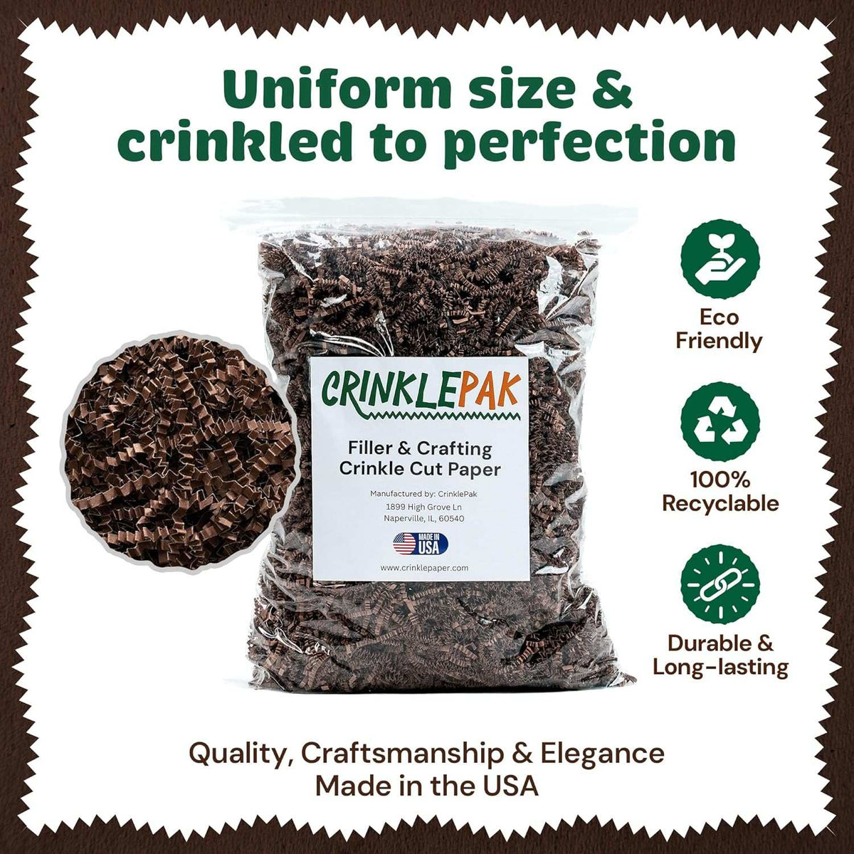 40 LB Chocolate Crinkle Paper