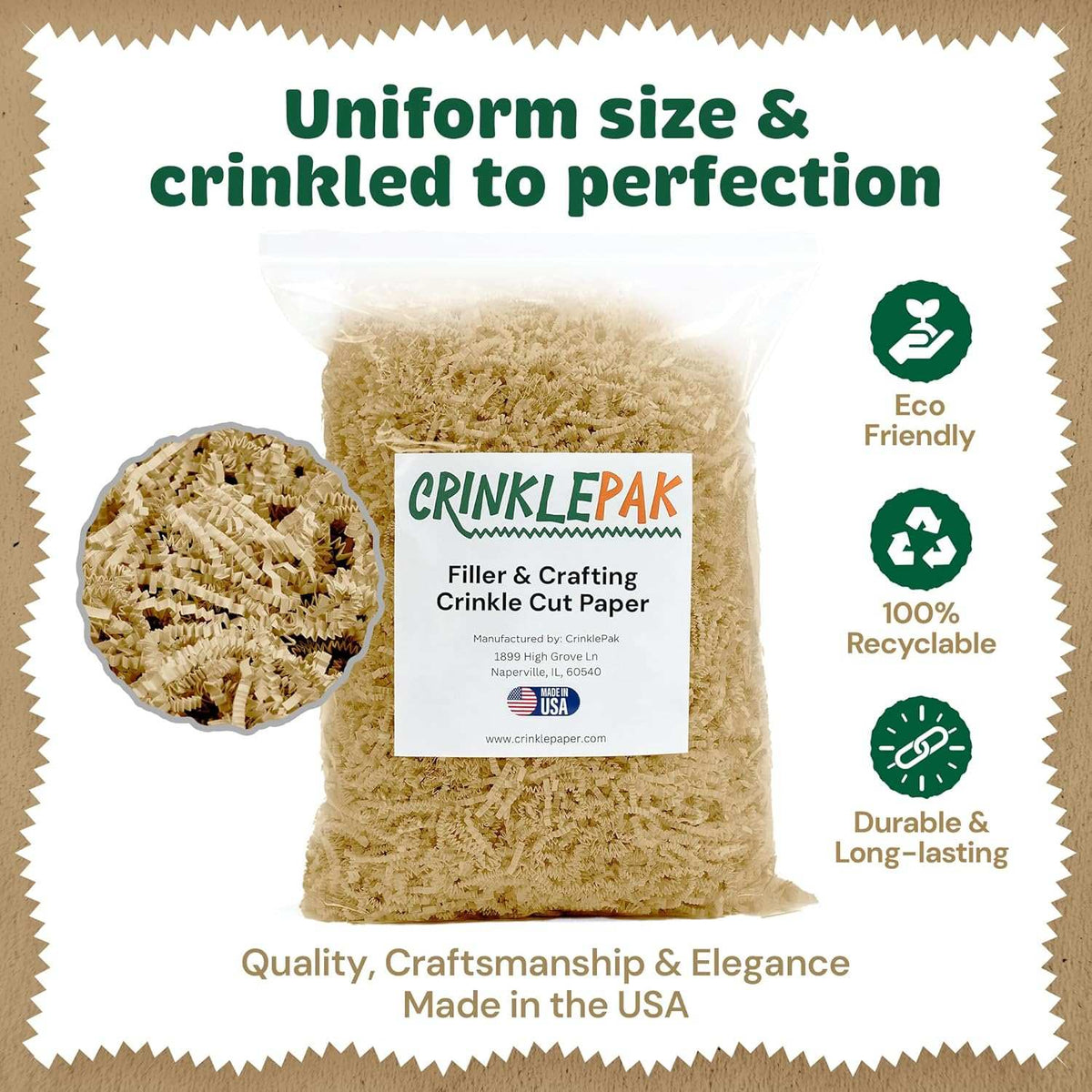 Crinkle Paper 40LB Ivory