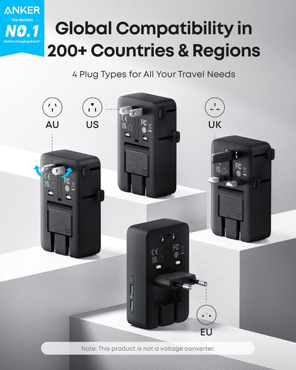 Anker Nano Travel Adapter (5-in-1, 20W, 1-Pack) — photo 8 of 10