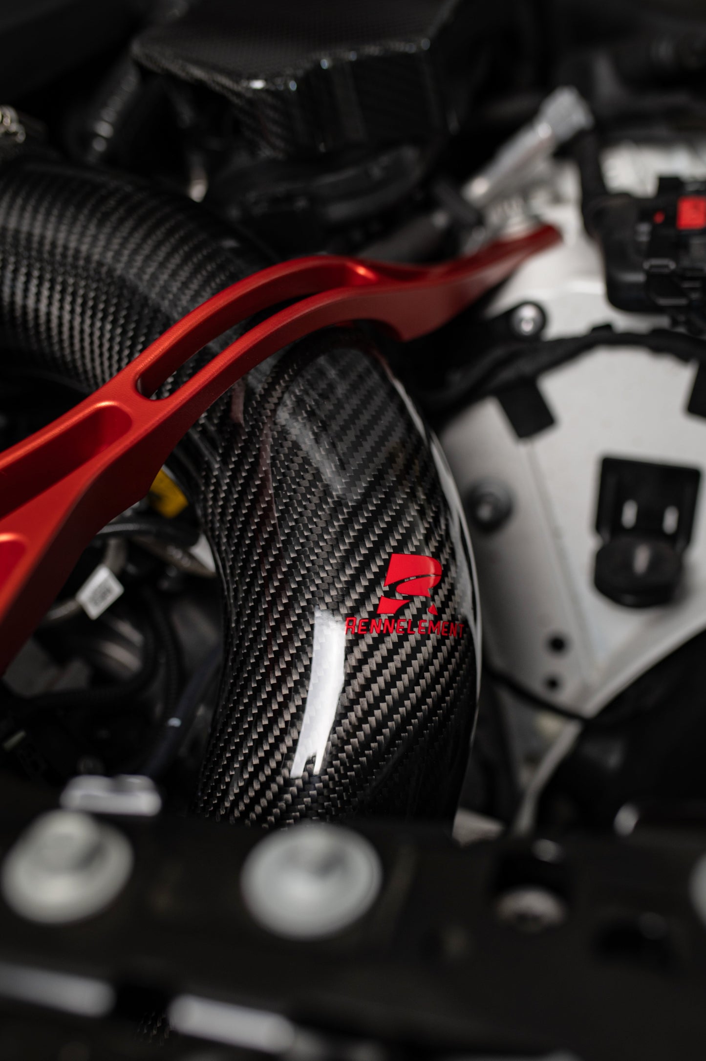RENNELEMENT G90/G99 M5 3.5” Dry Carbon Fiber Front Mount Intake System
