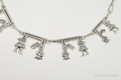 Vintage Native America Unsigned Sterling Silver Necklace