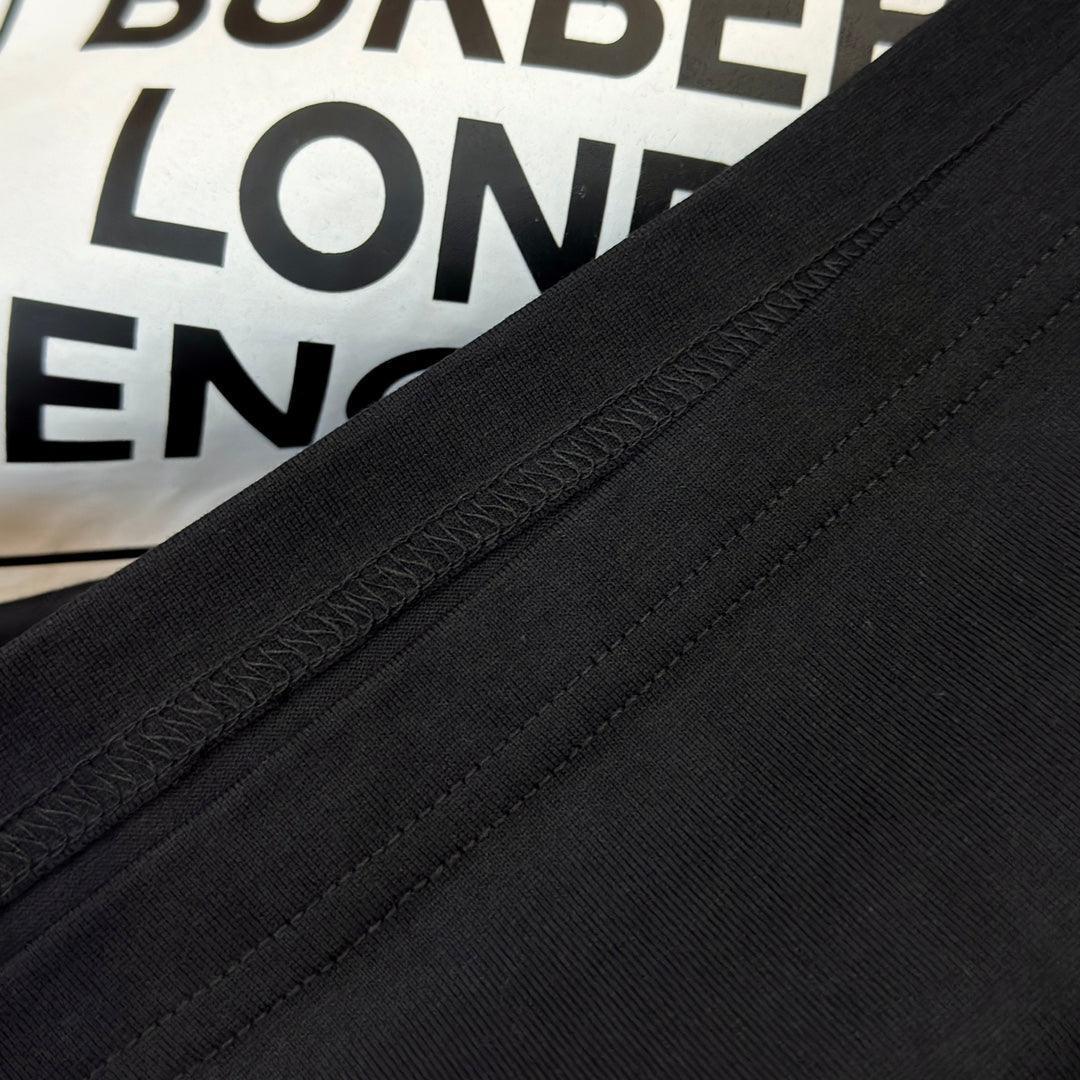 Burberry T-Shirt Without Collar 'Black' Luxury Cotton Tee