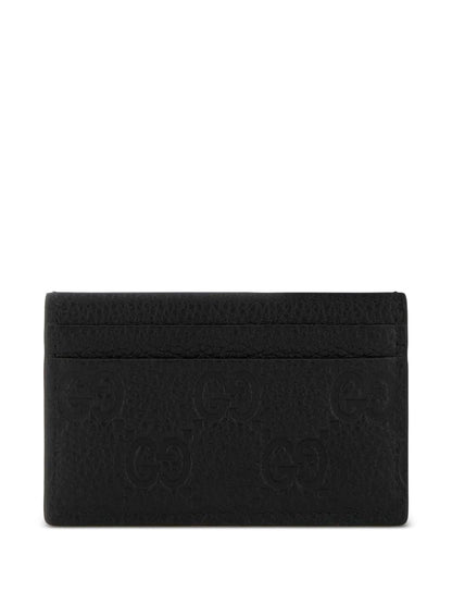 GUCCI Mini Embossed Leather Card Case