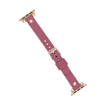 Apple Watch Magenta Leather Strap - Detroit