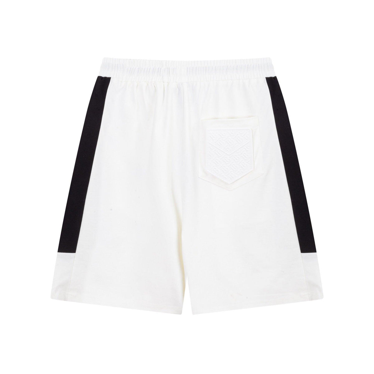Burberry Men's Striped Cotton Knit Basketball Shorts 'White/Black'