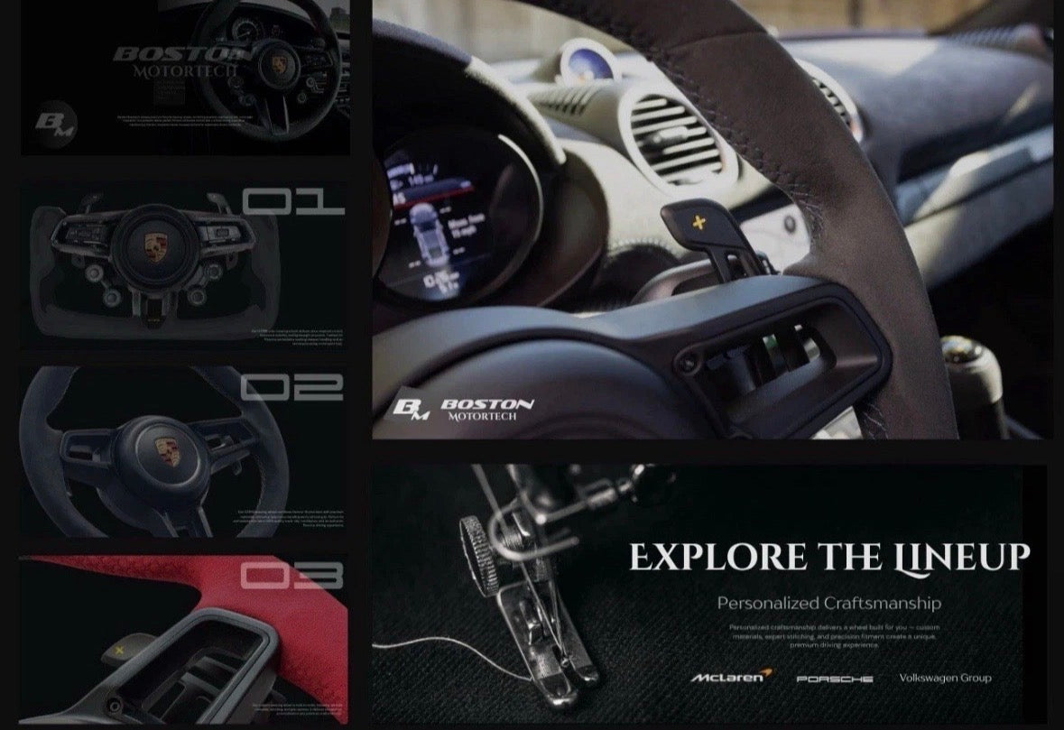Manual Porsche 991.2 Steering wheel in Red