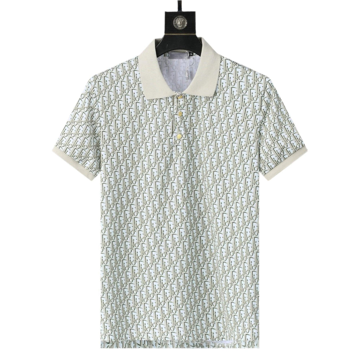 Dior Geometric Green T-Shirt With Collar
