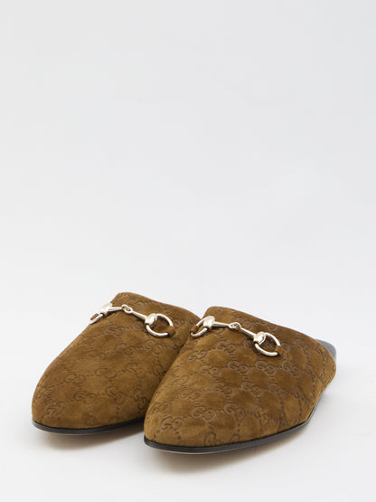 GUCCI Flat Suede Slippers for Men