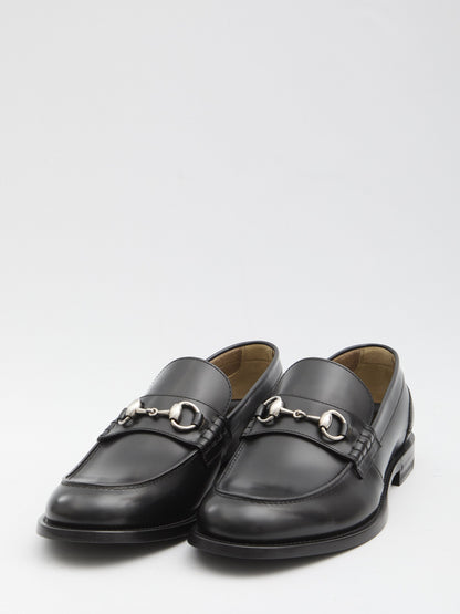 GUCCI Men's Leather Loafers with Horsebit Detail - UK Size