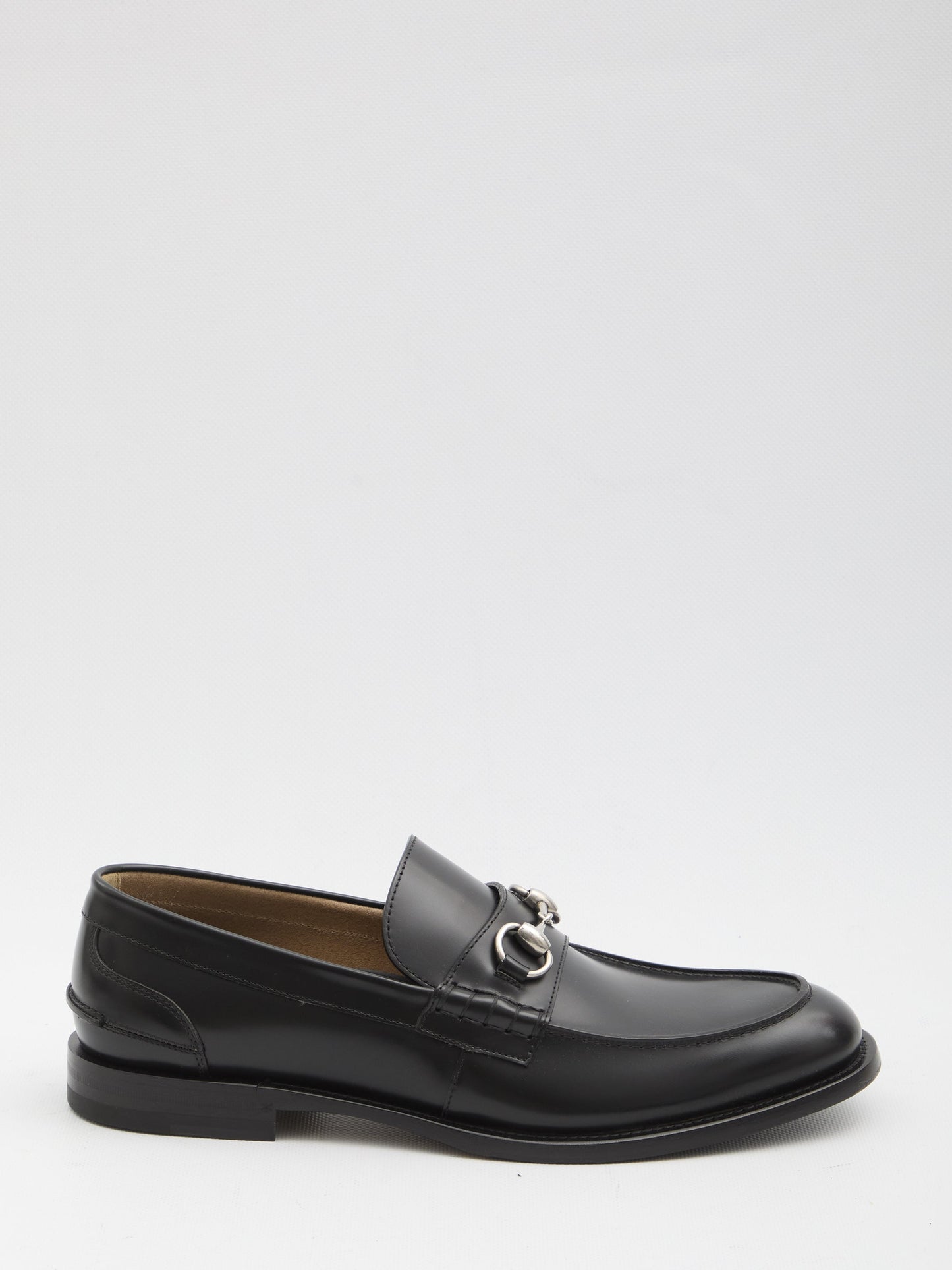 GUCCI Men's Leather Loafers with Horsebit Detail - UK Size