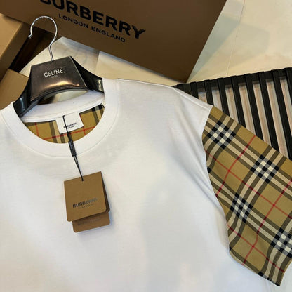 Burberry T-Shirt Without Collar 'White & Beige'