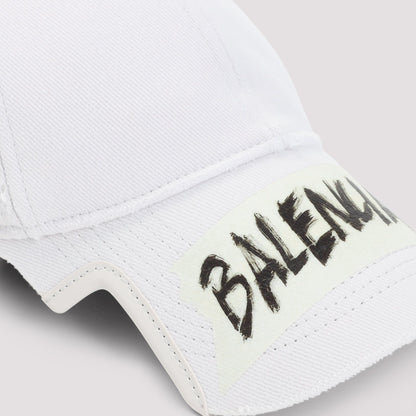BALENCIAGA Masking Tape Cap - Curved Peak with Adjustable Strap