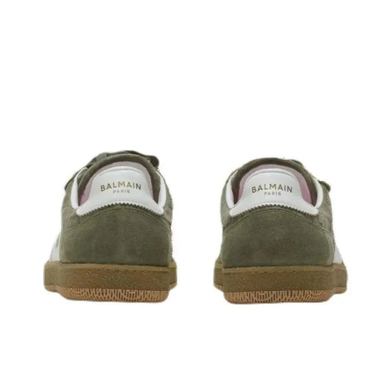 BALMAIN Swan Low-Top Skateboard Shoes 'Green'