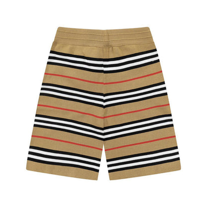 Burberry Men's Striped Cotton Knit Basketball Shorts 'Beige'