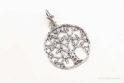 Vintage Tree Openwork Sterling Silver Pendant