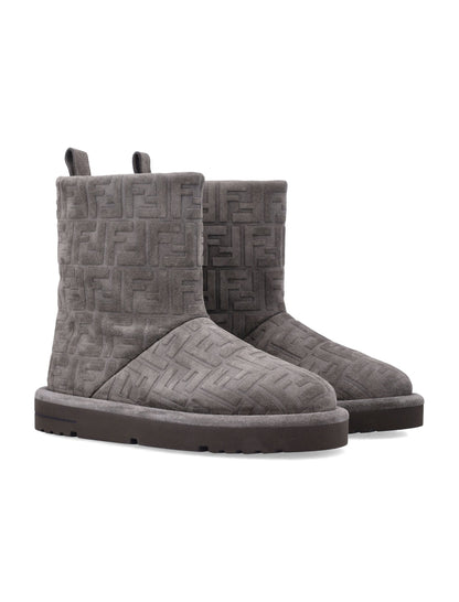 FENDI Chic Embossed Suede Boots