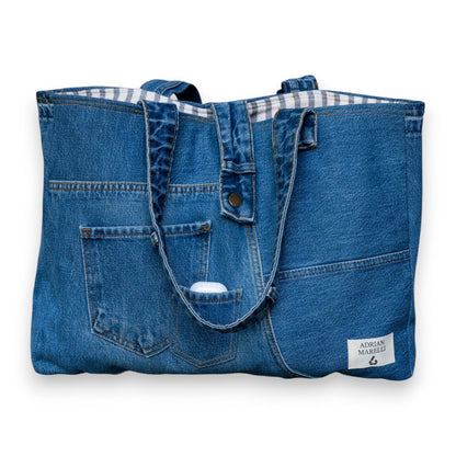 Brooklyn Heritage Tote / Recycled Denim Blue