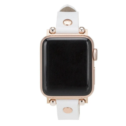 Apple Watch White Leather Strap - Detroit