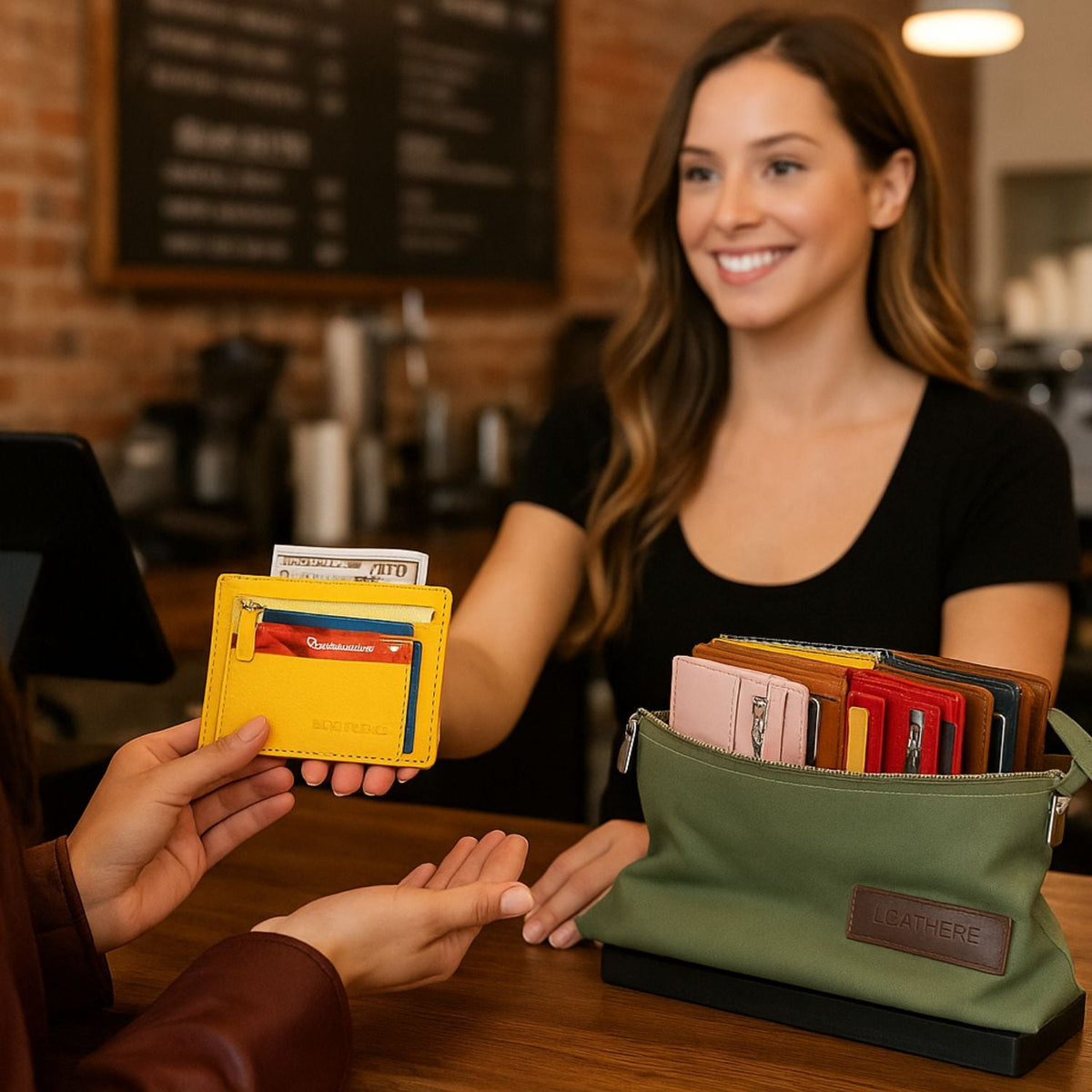 Zippered Genuine Leather Card Holder – Gift Box Edition (10 Colors) -Concord