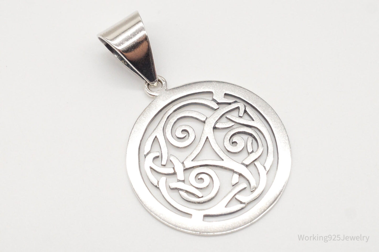 Vintage Retired Silpada Celtic Triskele Knot Sterling Silver Pendant