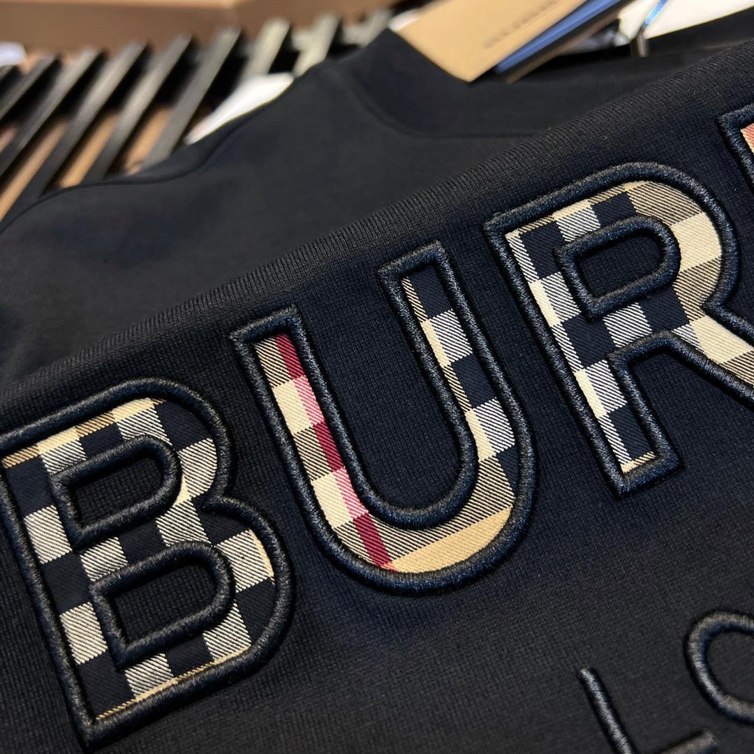 Burberry T-Shirt Without Collar 'Black & Beige'