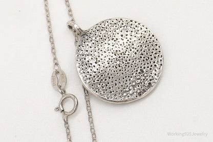 Vintage Om Symbol Sterling Silver Necklace