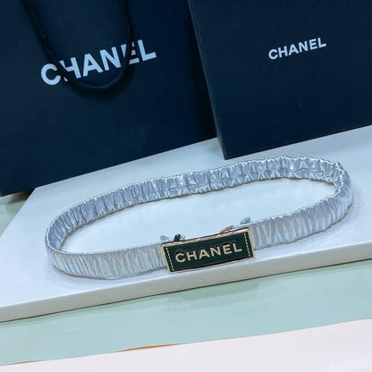Chanel Women Logo Banding Belt 'White'