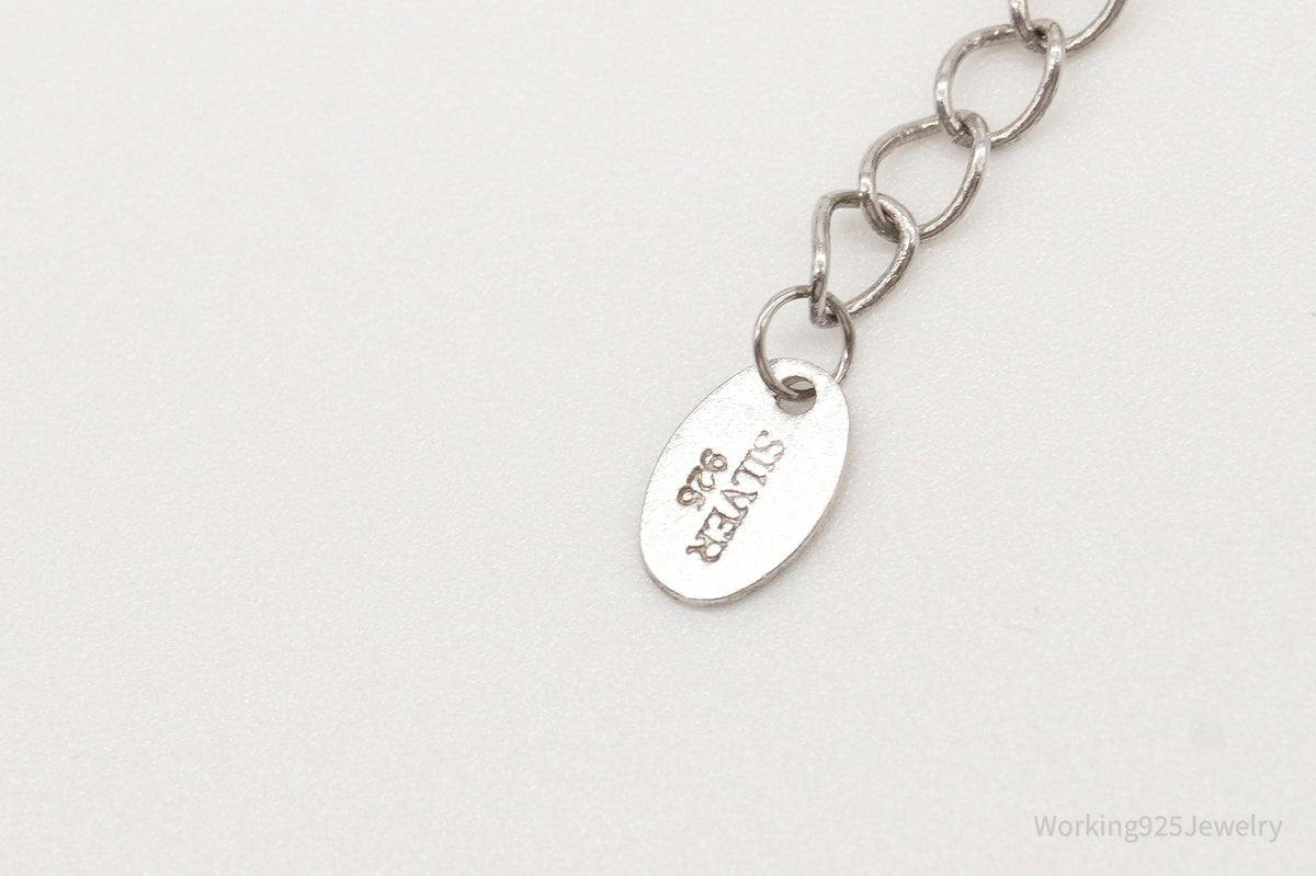 Vintage Cubic Zirconia Sterling Silver Necklace