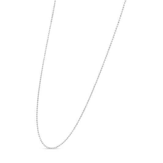 .925 Sterling Silver 0.7mm Slim and Dainty Unisex 18" Inch Ball Bead Chain Necklace — photo 2 of 10