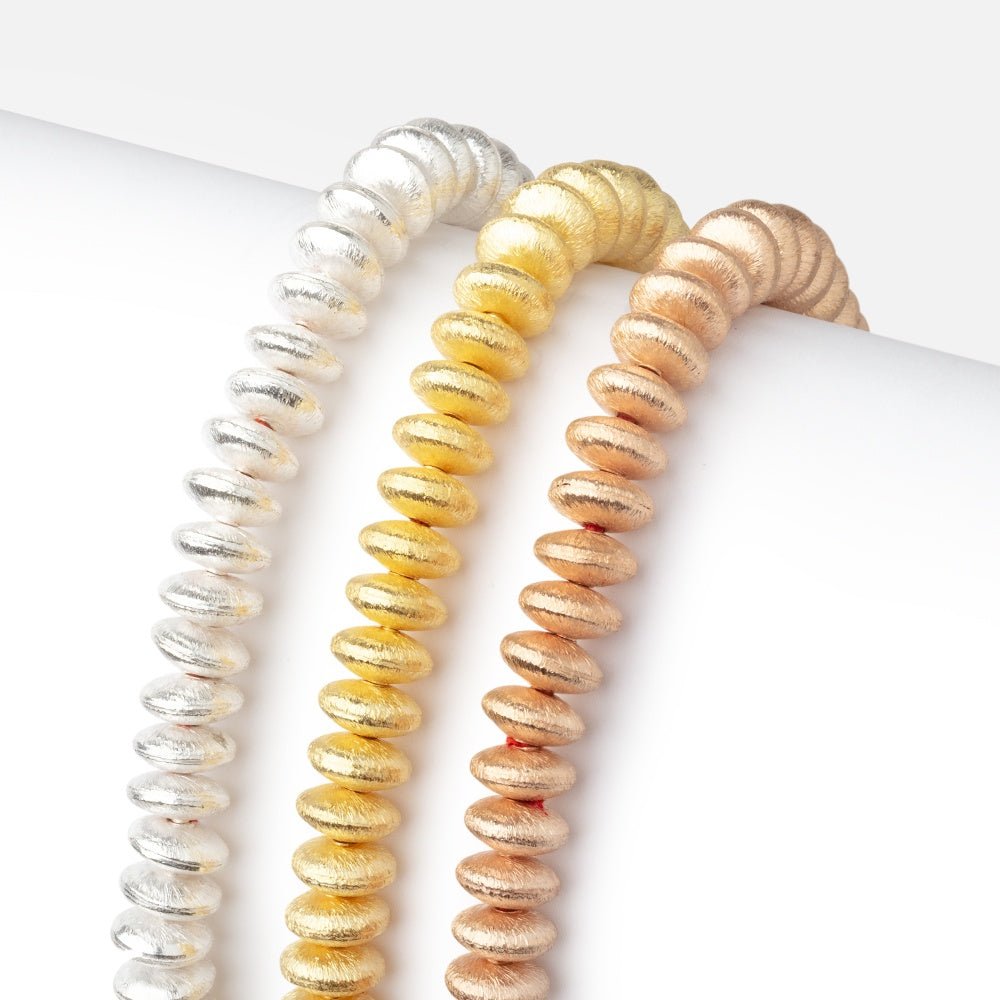 8mm Brushed Disc Beads