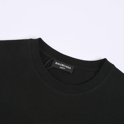 Balenciaga Black & Green T-Shirt Without Collar