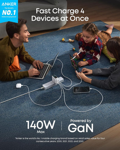 Anker Charger (140W, 4-Port, PD 3.1) with USB-C Cable — photo 8 of 10